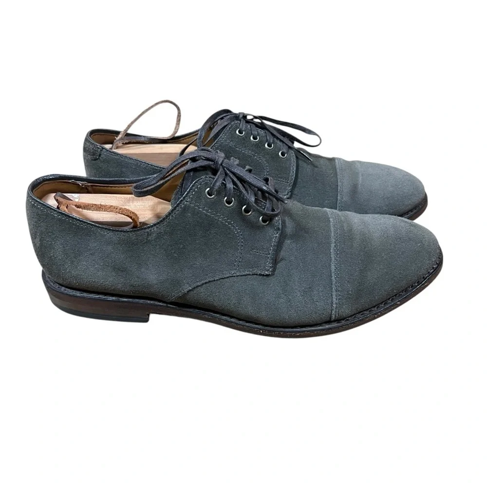 Allen Edmonds Barrett Gray Suede Cap Toe‎ Dress Shoes Men’s 9.5 D